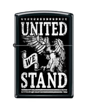 Load image into Gallery viewer, Zippo Lighter- Personalized Americana Eagle USA Flag United We Stand #Z6005
