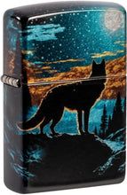 Load image into Gallery viewer, Zippo - Customized Message on Moonlight Wolf 540 Tumbled Chrome Pocket 46252