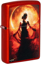 Load image into Gallery viewer, Zippo - Customized Message on Mazzi® Woman Silhouette Metallic Red 46410