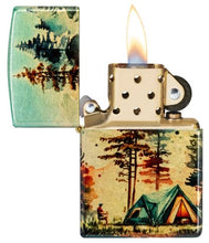 Load image into Gallery viewer, Zippo Lighter - Custom Engraved with Your Message for Off The Grid Design 540 Tumbled Brass Pocket Lighter 46263