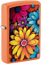 Load image into Gallery viewer, Zippo Lighter - Customized Message on Flowers Orange Matte Pocket Lighter 46434