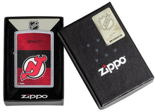 Load image into Gallery viewer, Zippo Lighter - Personalized Customize Message Engrave on Backside for New Jersey Devils NHL Team 48045
