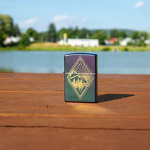 Load image into Gallery viewer, Zippo Lighter - Personalized Customize Message Engrave on Backside Outdoor Wild Nature Mountain Moon Scene Lighter Mountain Scene 48382