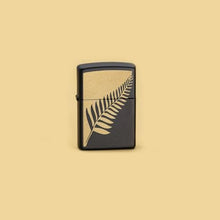 Load image into Gallery viewer, Zippo Lighter - Custom Engraved with Your Message - Zen Flora Design - Black Matte 46473