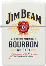 Load image into Gallery viewer, Zippo Jim Beam Label Logo White Matte Pocket Lighter