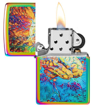 Load image into Gallery viewer, Zippo Lighter - Personalized Custom Message Engraved on Backside for Special Designs Windproof Lighter (Psychedelic Brain 49787)