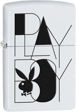 Load image into Gallery viewer, Zippo Lighter - Personalized Customize Message Engrave on Backside for Playboy Bunny (Black and White 28268)