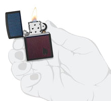 Load image into Gallery viewer, Zippo Lighter - Custom Engraved with Your Message - Color Block Flame Design - Black Matte 46476