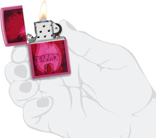 Load image into Gallery viewer, Zippo Lighter- Personalized Custom Message Engraved on Pulse Design Frequency Pocket Lighter 46572