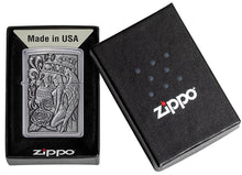 Load image into Gallery viewer, Zippo Lighter - Personalized Customize Message Engrave on Backside for Skull and Angel Emblem Design #49442