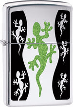 Load image into Gallery viewer, Zippo Lighter - Green Lizard Gecko Print