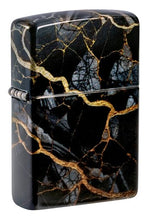 Load image into Gallery viewer, Zippo Lighter - Custom Engraved with Your Message for Fusion Marble Design 540 Tumbled Chrome Pocket Lighter 46255