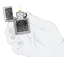 Load image into Gallery viewer, Zippo Lighter- Personalized Engrave Ace of SpadesZippo Ace of Spades B&W #49637