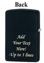 Load image into Gallery viewer, Zippo Lighter - Customized Message on Comic Zombies Black Matte Pocket 46229