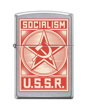 Load image into Gallery viewer, Zippo Lighter-Socialism USSR Poster Street Chrome Windproof Lighter #Z5389