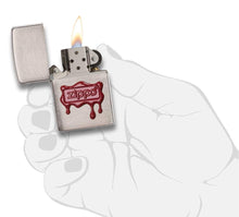 Load image into Gallery viewer, Zippo Lighter - Personalized Message Engraved on Backside Red Wax Seal Zippo Logo #29492