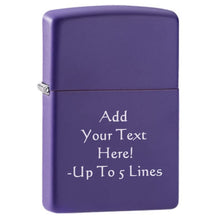 Load image into Gallery viewer, Zippo Lighter- Personalized Loving Embrace Valentine Hearts Purple #Z6014