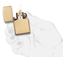 Load image into Gallery viewer, Zippo Lighter - Personalized Custom Message Engrave on Brass Windproof Lighter High Polish 254B