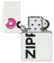 Load image into Gallery viewer, Zippo Lighter - Custom Engraved with Your Message - Frosted Zippo Design - White Matte 46240