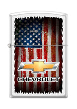 Load image into Gallery viewer, Zippo Lighter- Personalized Engrave for Chevy Chevrolet USA Flag White #Z5170