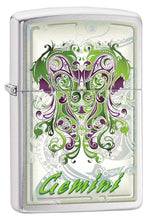 Load image into Gallery viewer, Zippo Lighter - Personalized Custom Message Engraved Windproof Astrological Sign Zodiac Lighter Brushed Chrome