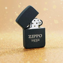 Load image into Gallery viewer, Zippo Lighter - Customized Message on 1941 Replica Black Crackle® Pocket 46567