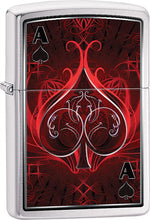Load image into Gallery viewer, Zippo Lighter- Ace of Spades Designs Windproof Lighter (Ace Spade #Z403)