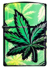 Load image into Gallery viewer, Zippo Lighter - Custom Engraved with Your Message for Glowing Leaves Design 540 Color Glow in The Dark Pocket Lighter 46253