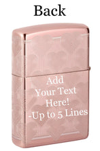 Load image into Gallery viewer, Zippo Lighter - Personalized Message Engraved Backside on Heart Design Windproof Lighter Heart 360 Rose 49811