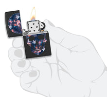 Load image into Gallery viewer, Zippo Lighter - Personalized Customize Message Engrave on Backside for Skull Emblem Design Part1 (Flamingos Skull #49771)