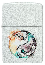 Load image into Gallery viewer, Zippo Lighter - Custom Engraved with Your Message for Floral Yin and Yang Design Glacier Pocket Lighter 46249