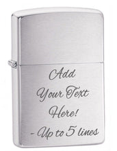 Load image into Gallery viewer, Zippo Lighter- Personalized Engrave Americana Eagle USA Flag Brush Chrome Z525