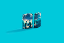 Load image into Gallery viewer, Zippo - Customized Message on Arctic Penguins - Glow-in-The-Dark Green 46014