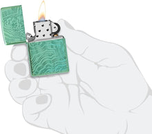 Load image into Gallery viewer, Zippo Lighter - Customized Message on Topography Map, Armor Deep Carved 48917