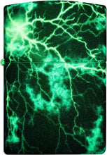 Load image into Gallery viewer, Zippo Lighter - Personalized Customize Message Engrave on Backside Outdoor Wild Nature Mountain Moon Scene Lighter Lightning Glow in The Dark 48610