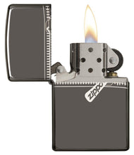 Load image into Gallery viewer, Zippo Lighter - Personalized Customize Message Engrave on Backside for Zippo Brand Design Logo Lighter (Black Ice #21088)