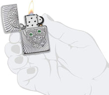Load image into Gallery viewer, Zippo Armor Sugar Skull Design High Polish Chrome Emblem Attached Pocket Lighter