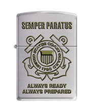 Load image into Gallery viewer, Zippo Lighter- Personalized for U.S. Coast Guard USCG Anchors #Z5348