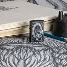 Load image into Gallery viewer, Zippo Lighter - Personalized Custom Message Engraved on Back for Skull Clock Design Windproof Zippo Lighter #29854