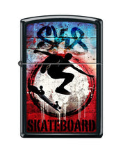Load image into Gallery viewer, Zippo Lighter-Skate Board Grunge Design Black Matte Windproof Lighter #Z5501