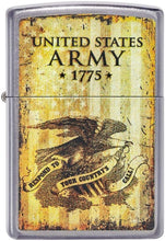 Load image into Gallery viewer, Zippo U.S. Army 1775 Street Chrome Pocket Lighter