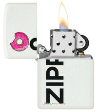 Load image into Gallery viewer, Zippo Lighter - Custom Engraved with Your Message - Frosted Zippo Design - White Matte 46240
