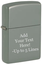 Load image into Gallery viewer, Zippo Lighter - Personalized Message Engraved on Backside Colored Windproof Lighter Sage Green 49843