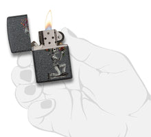 Load image into Gallery viewer, Zippo Personalized Message Engraved on Backside Iron Stone Wedding Couple Dead Skulls Set #28987