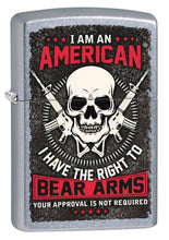 Load image into Gallery viewer, Zippo Lighter- Personalized Engrave for Skull Second 2nd Amendment #Z5269