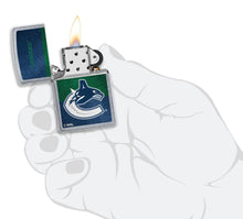 Load image into Gallery viewer, Zippo Lighter - Personalized Customize Message Engrave on Backside for Vancouver Canucks NHL Team 48056