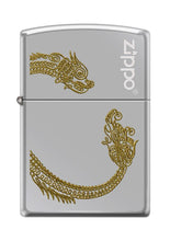 Load image into Gallery viewer, Zippo Lighter- Personalized Engrave for Dragons Luxury Calligraphy Chrome #Z5260
