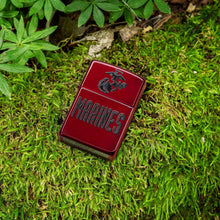 Load image into Gallery viewer, Zippo Lighter - Customize Message on U.S. Marine Corps Candy Apple Pocket 46418

