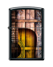 Load image into Gallery viewer, Zippo Lighter-Nashville Wood Guitar Black Matte Windproof Lighter #Z5411

