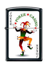 Load image into Gallery viewer, Zippo Lighter- Joker Card Casino Black Matte Windproof Lighter #Z5051
